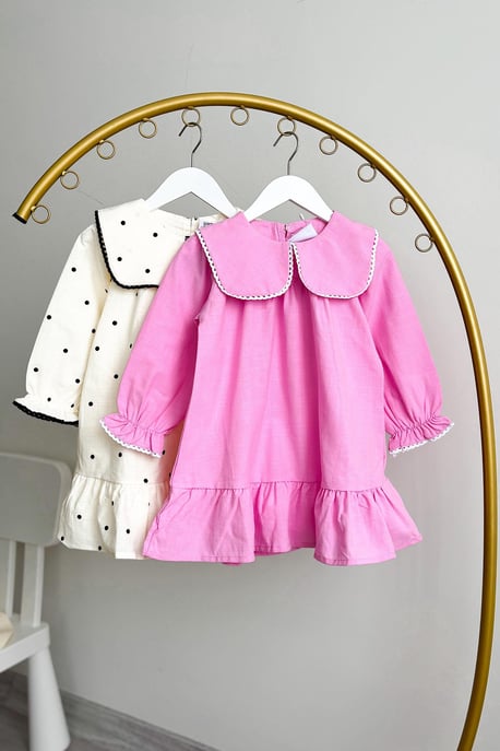 Kız Çocuk Güpür Detay Dokuma Elbise