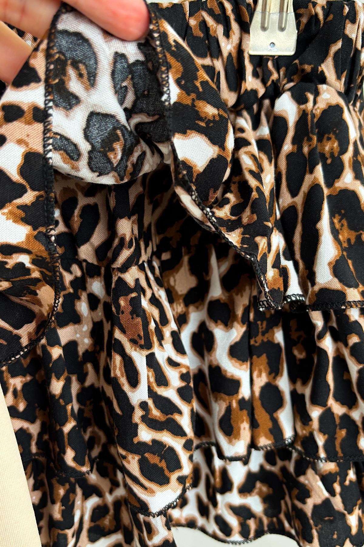 Kız Çocuk Leopar Etekli Takım