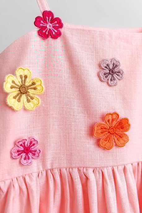 Kız Çocuk Papatya Detay Elbise