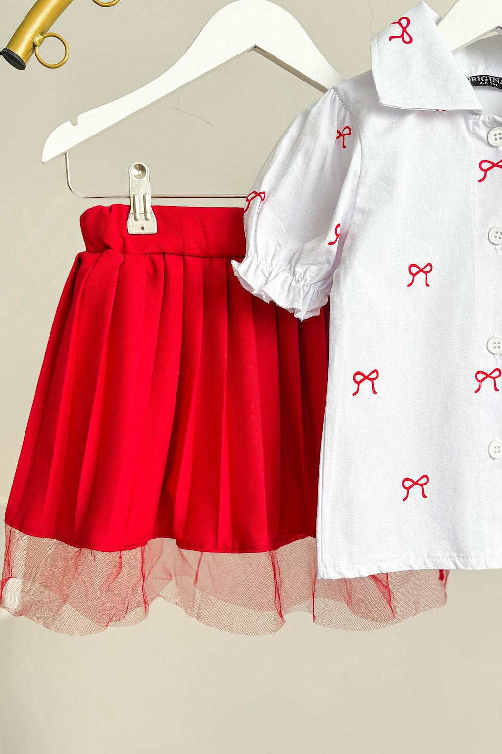 Kız Çocuk Fiyonklu Tütü Etek Takım