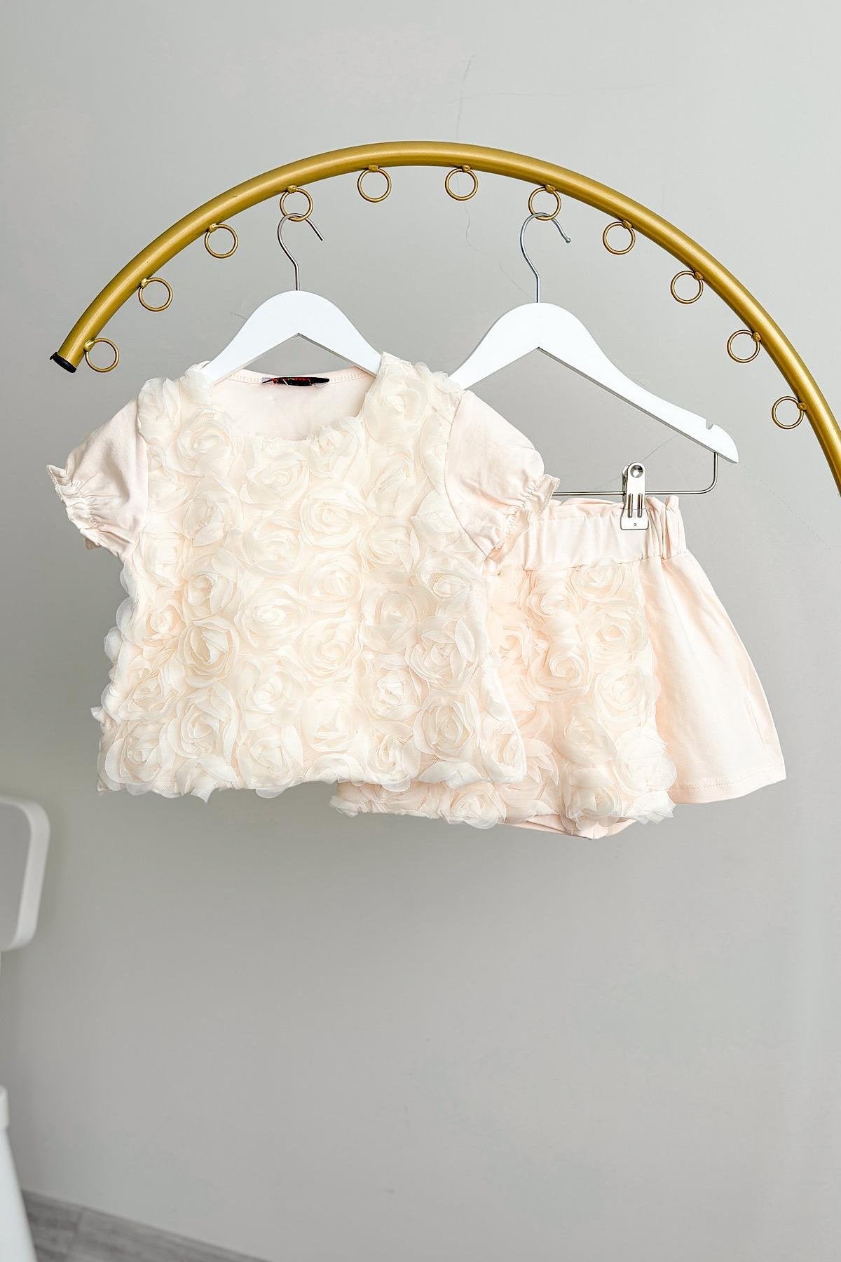 Kız Çocuk Gül Kabartma Takım