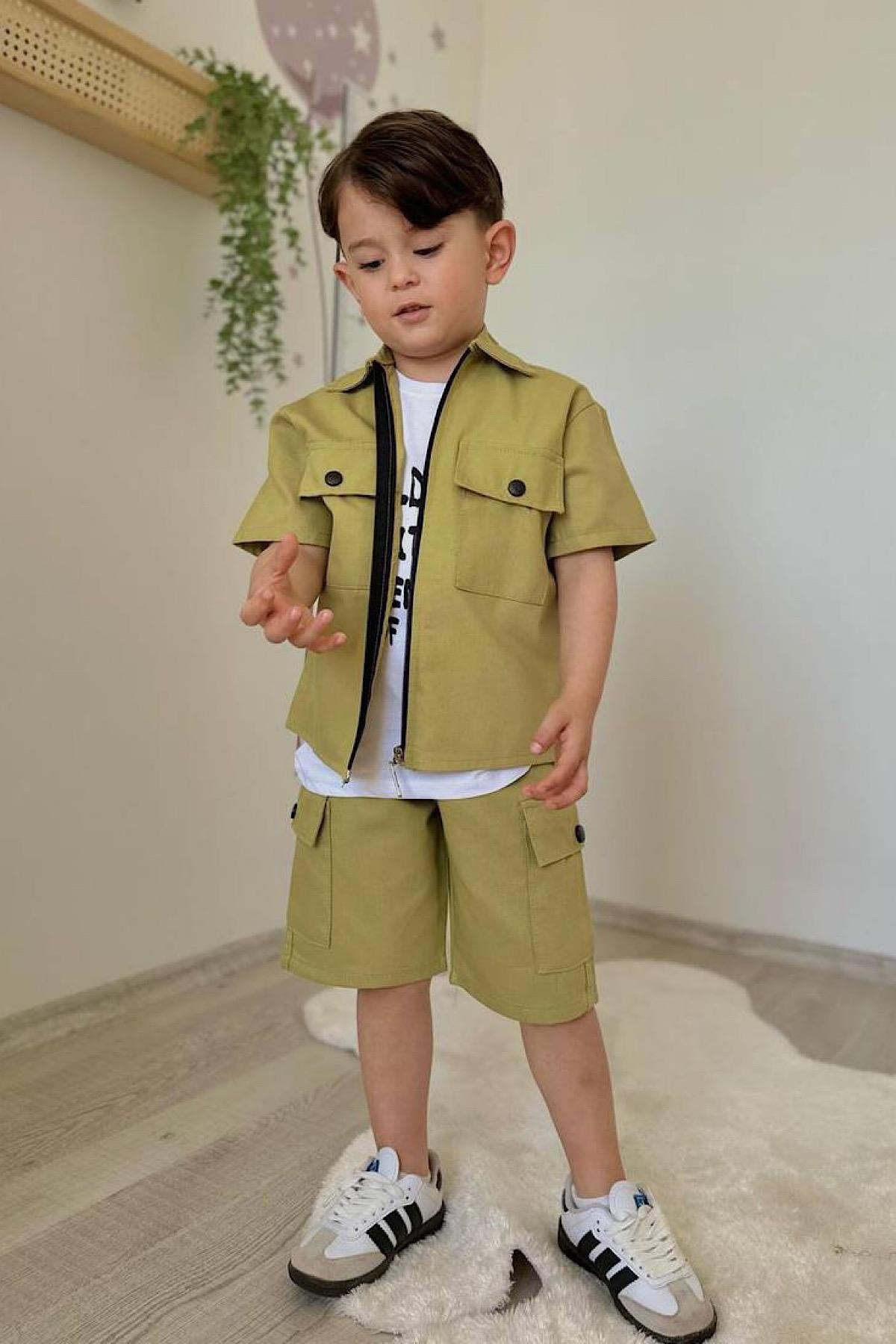 Erkek Çocuk 3’lü Gabardin Takım