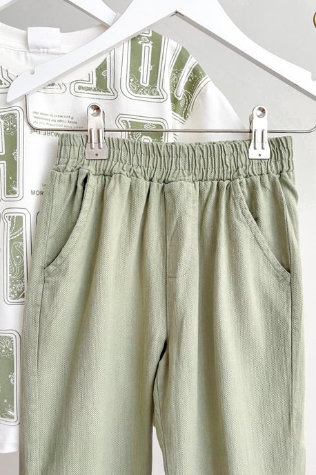 Erkek Çocuk Keten Pantolon Takım