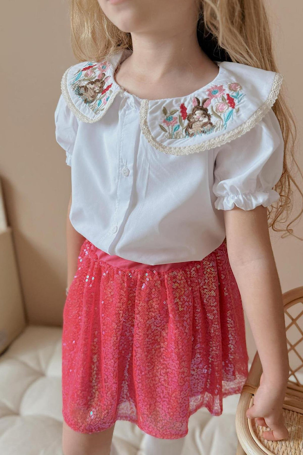 Kız Çocuk Payet Etekli Takım