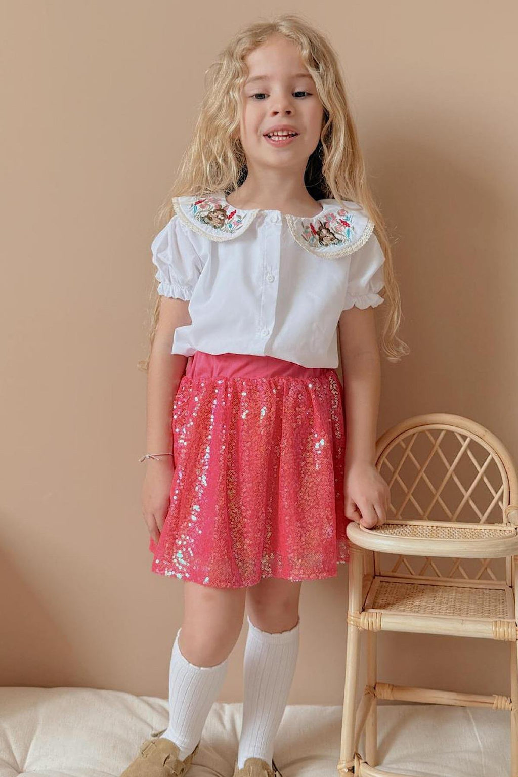 Kız Çocuk Payet Etekli Takım