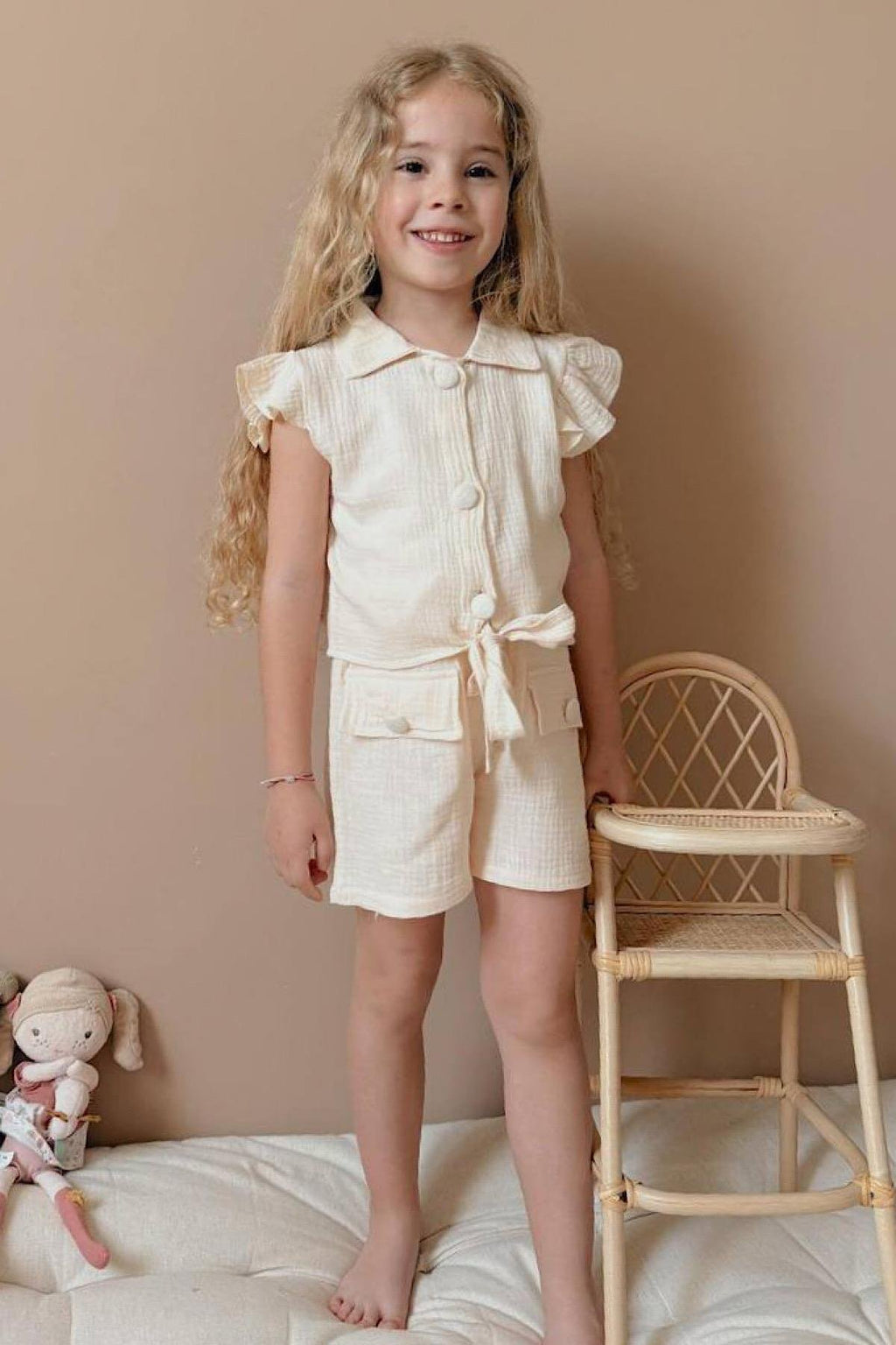 Kız Çocuk Müslin Takım