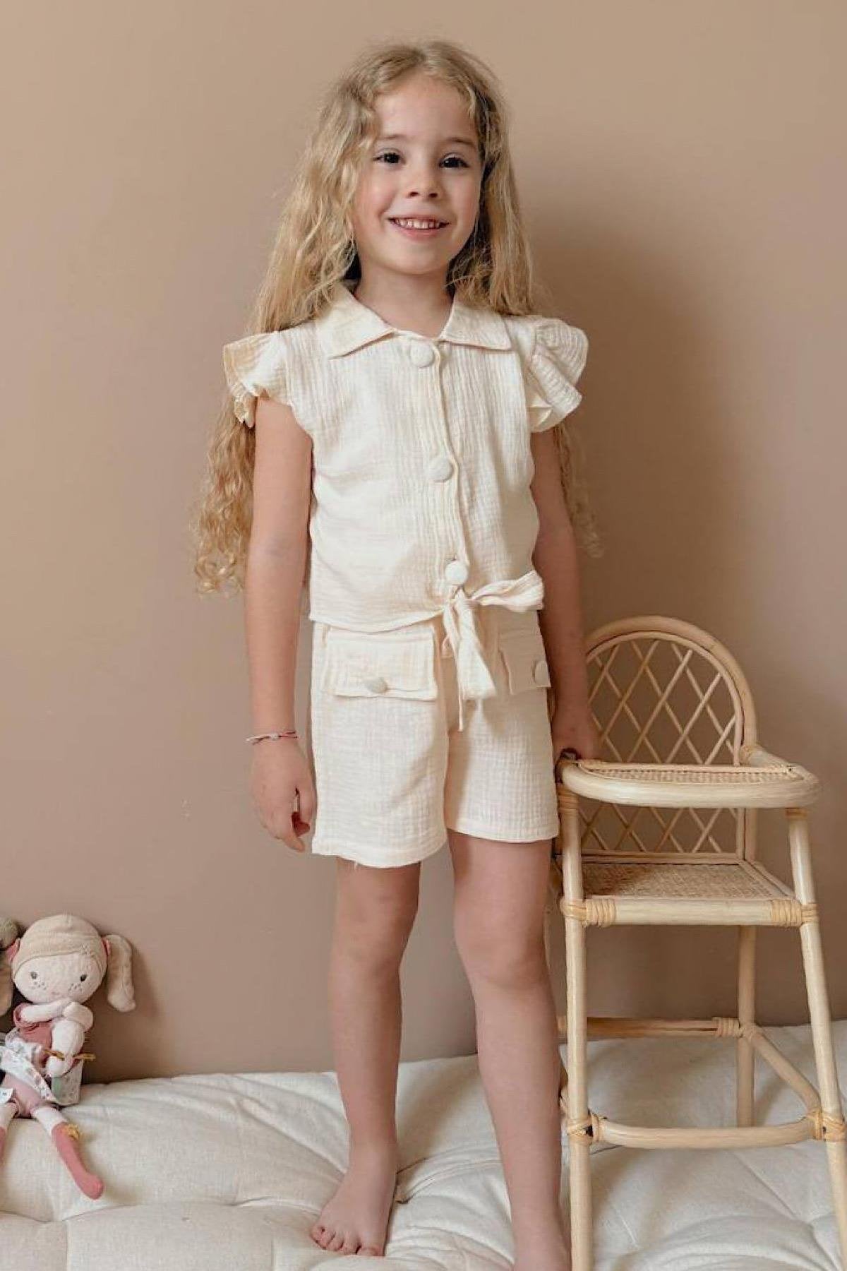 Kız Çocuk Müslin Takım