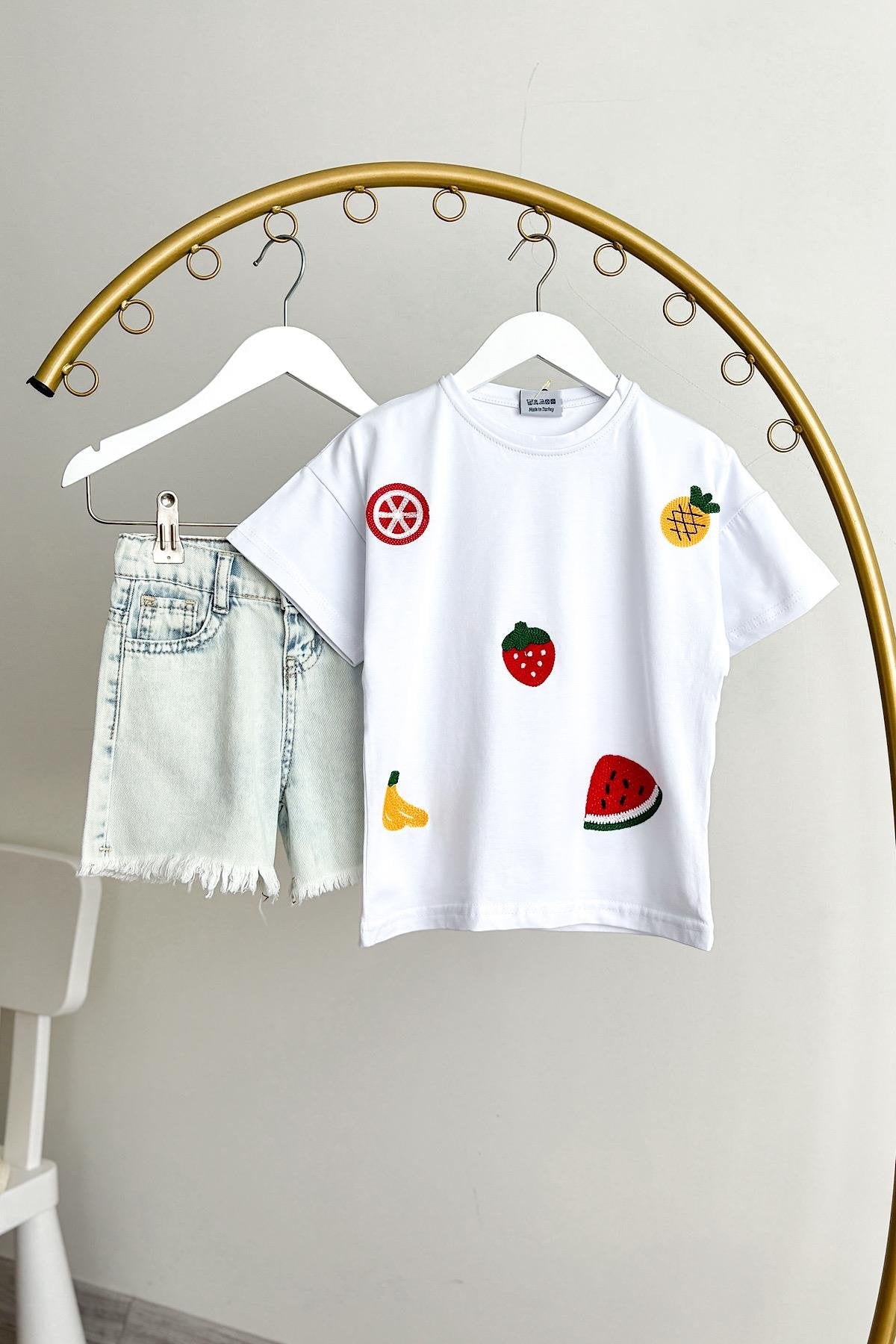 Kız Çocuk Nakış İşlemeli Takım