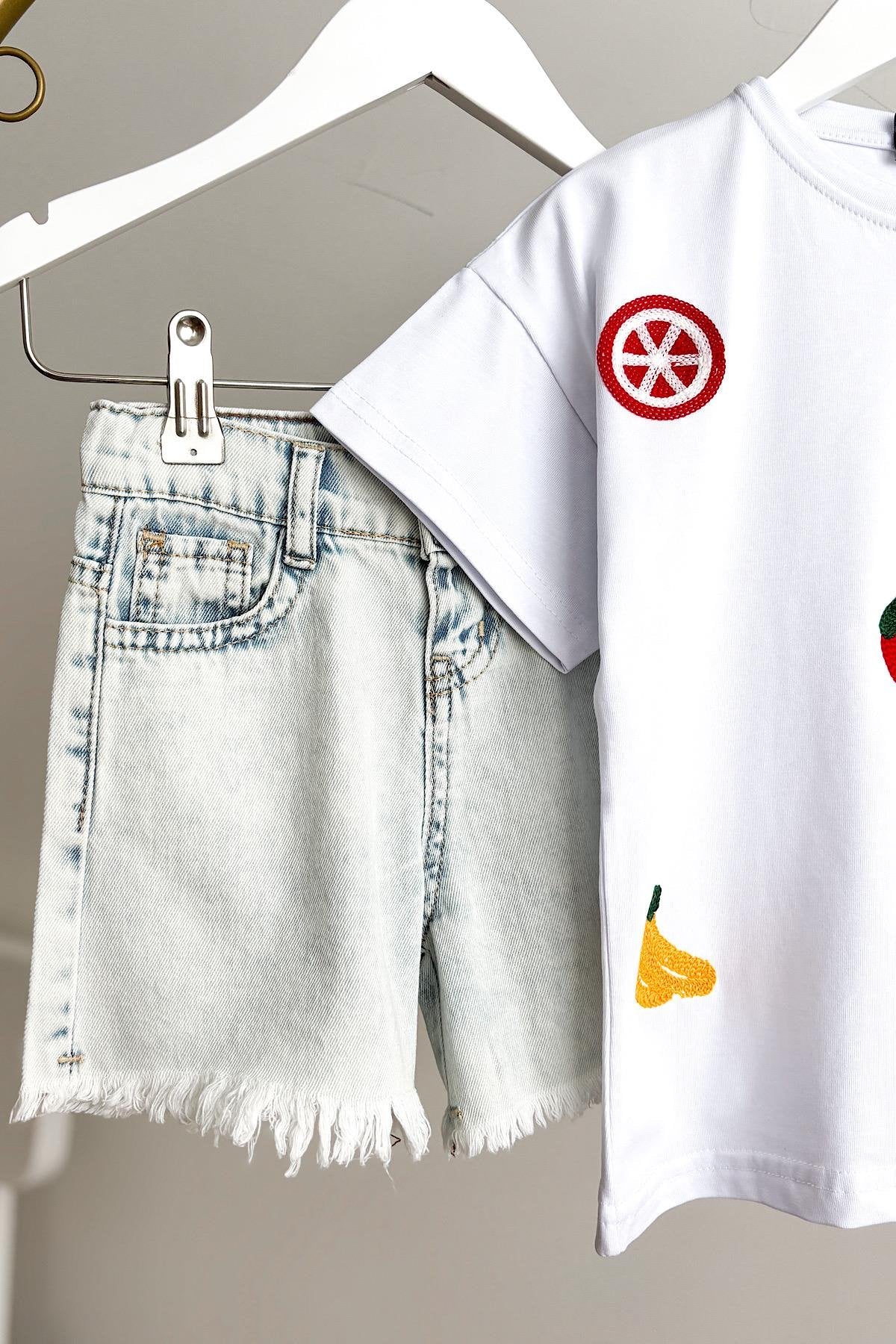 Kız Çocuk Nakış İşlemeli Takım