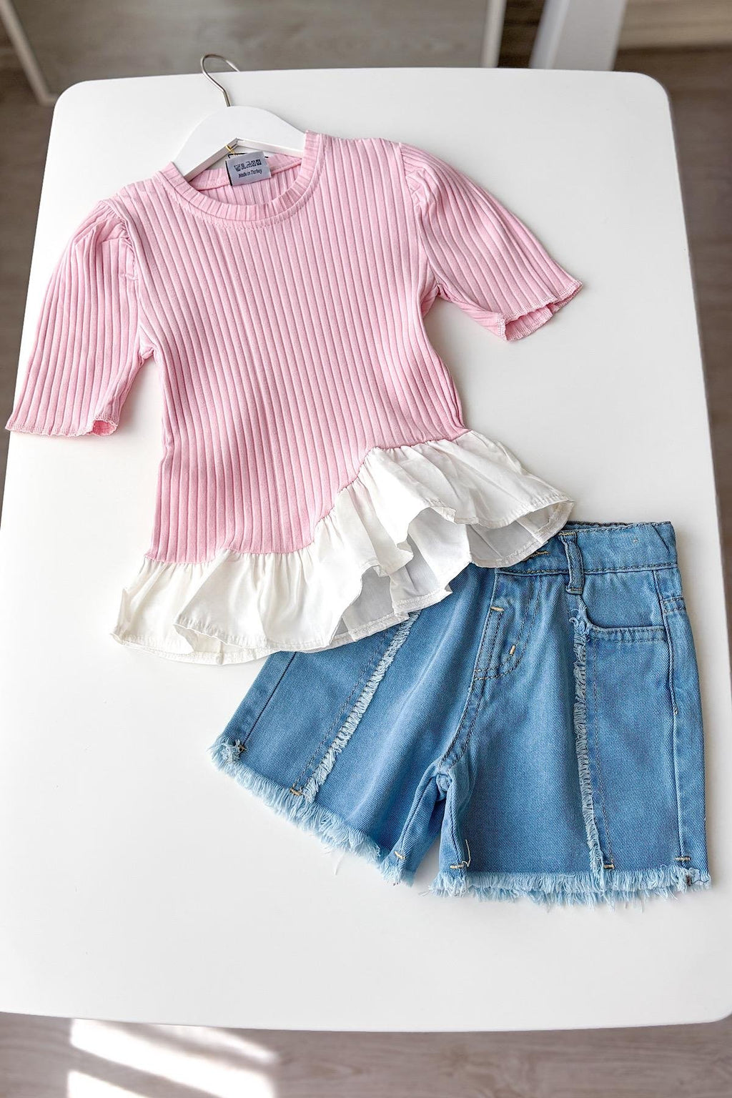 Kız Çocuk Bluz Şort Takım