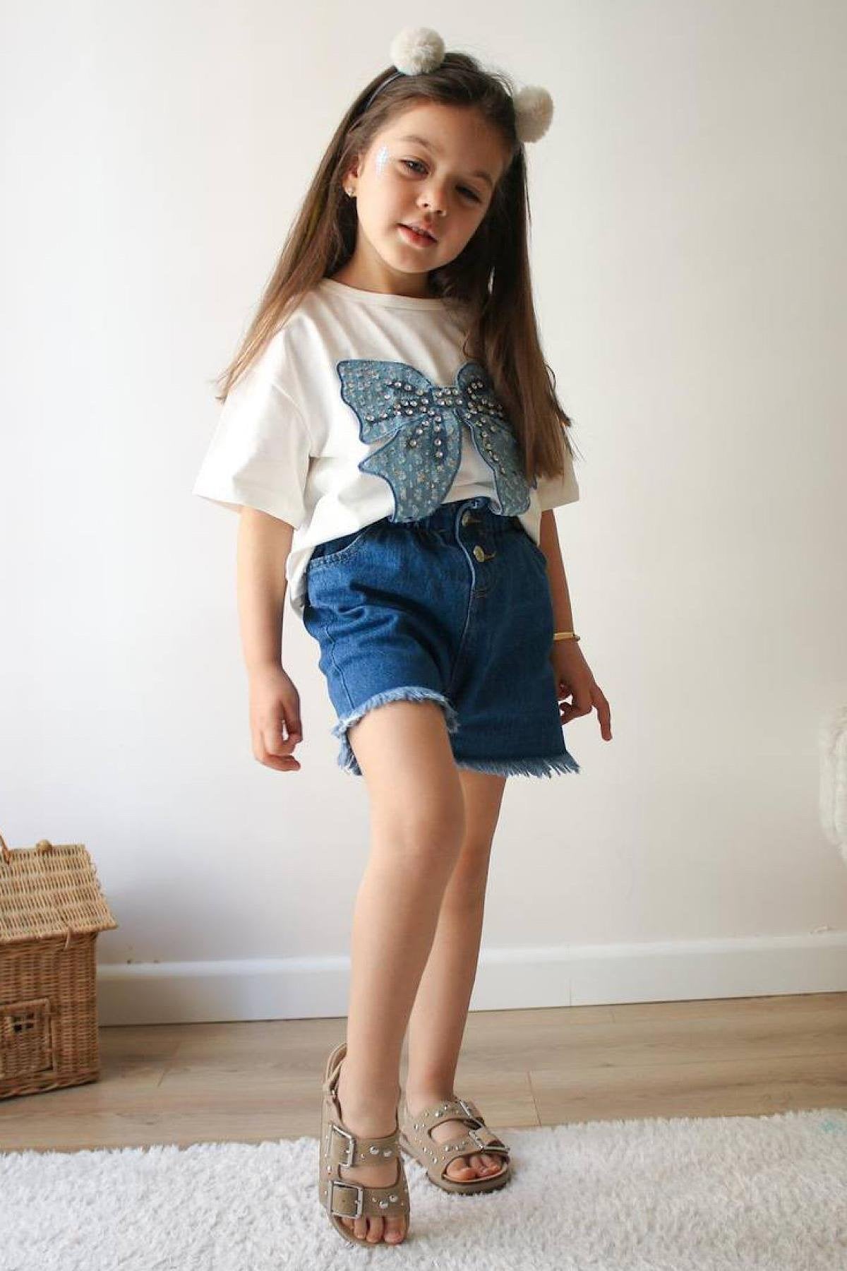 Kurdele Detay Şortlu Takım