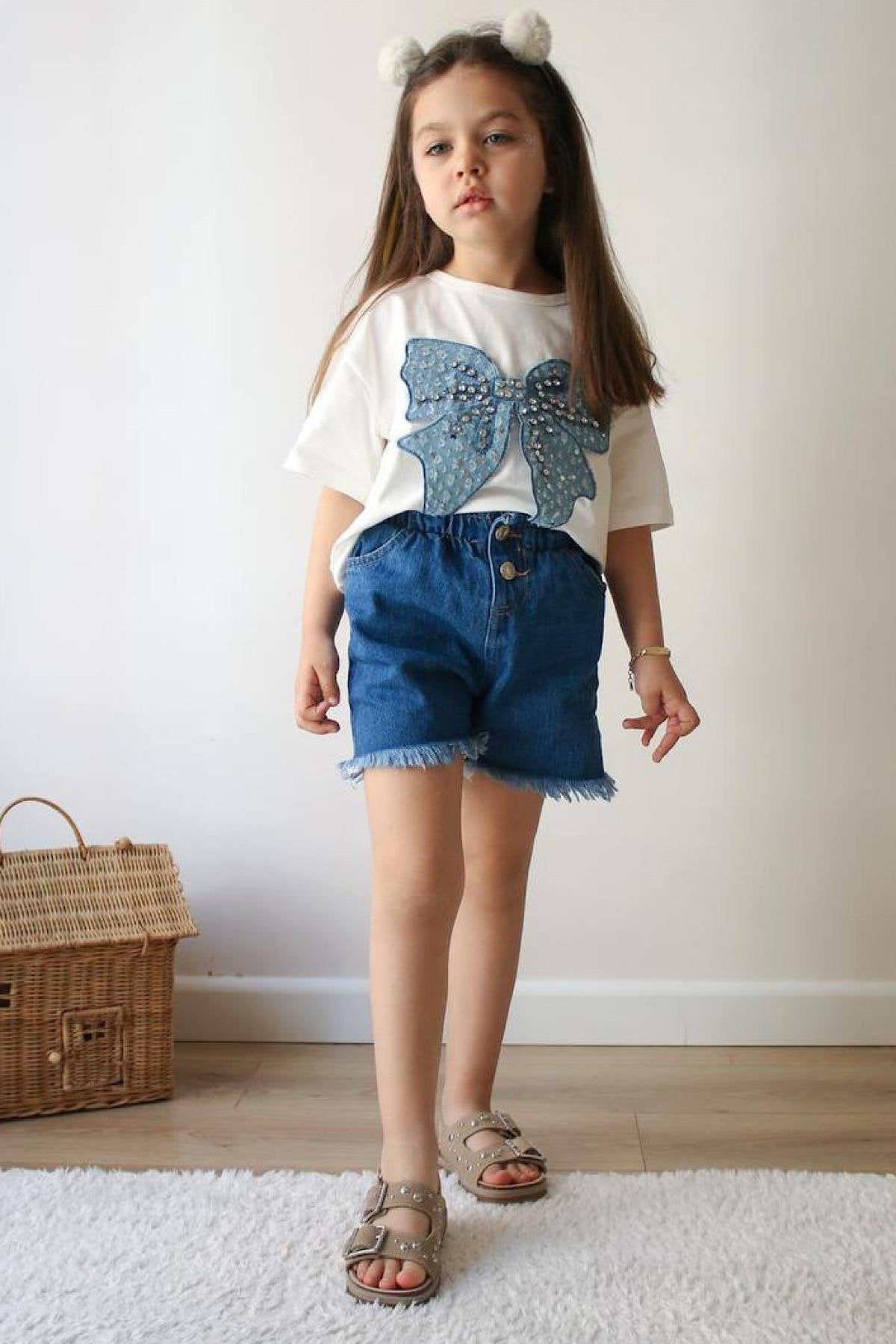 Kurdele Detay Şortlu Takım