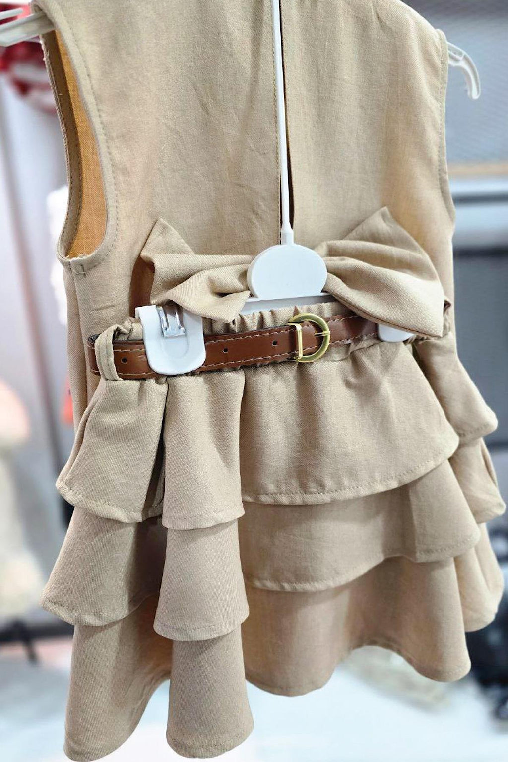 Kız Çocuk 3’lü Keten Takım(Çantasız)