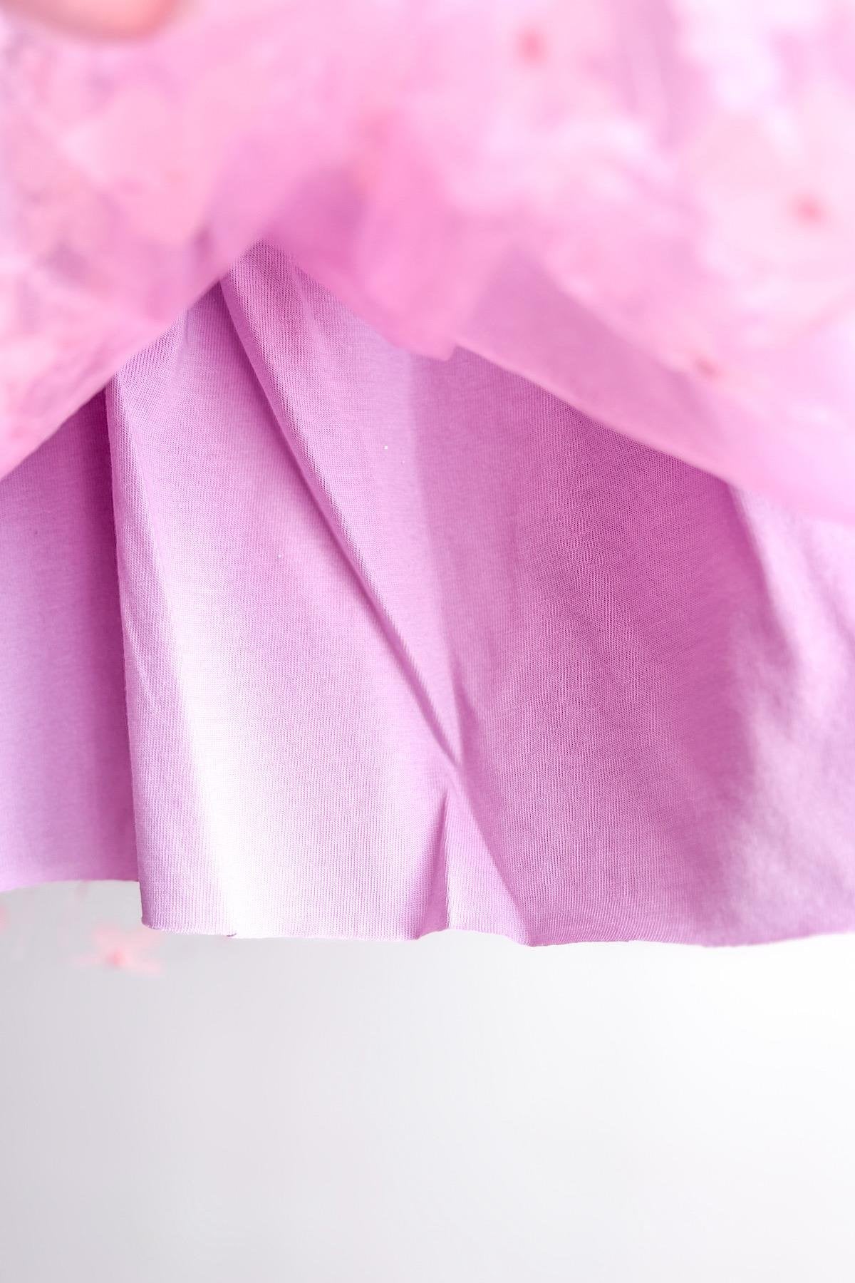 Kız Çocuk Çiçek Aplikeli Takım