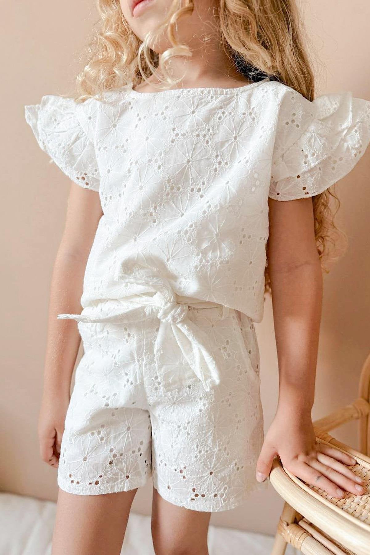 Kız Çocuk Fisto Şortlu Takım