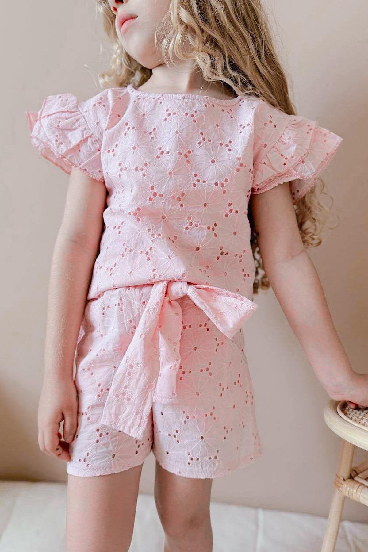 Kız Çocuk Fisto Şortlu Takım