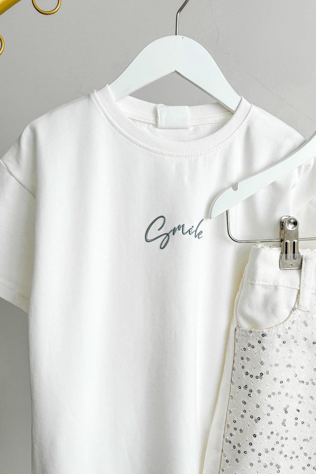 Kız Çocuk Pul Detay Şort Etek Takım