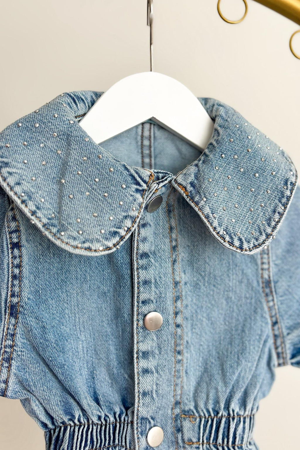 Kız Çocuk Taş Yaka Tulum