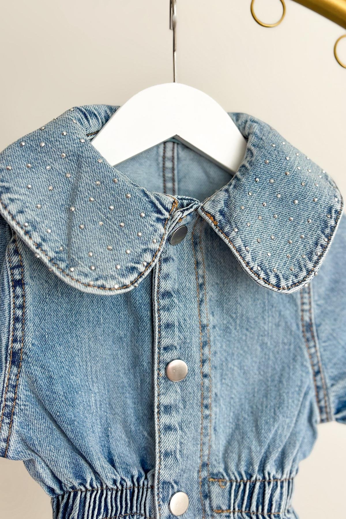 Kız Çocuk Taş Yaka Tulum